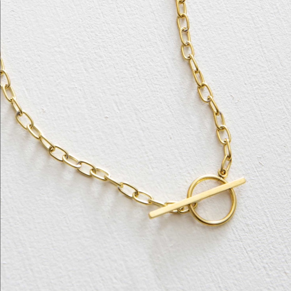 EUC Noonday Infinity Chain Necklace Brass